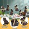 6 Pcs Chocolate Bunny Ornament Glass Brown Easter Bunny Rabbit Hanging Decoration for Easter Trees Party Decoration